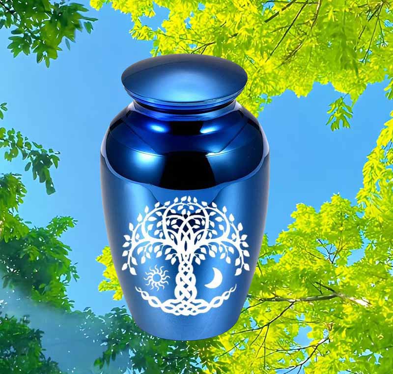 Export pet lover dog ashes Memorial Tree of Life jar Stainless steel funeral urn jar